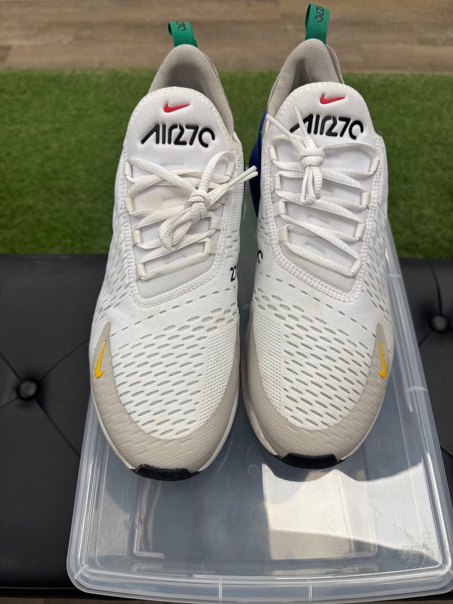 Nike Air Max 270 White Game Royal- Mens (U12)