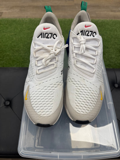 Nike Air Max 270 White Game Royal- Mens (U12)