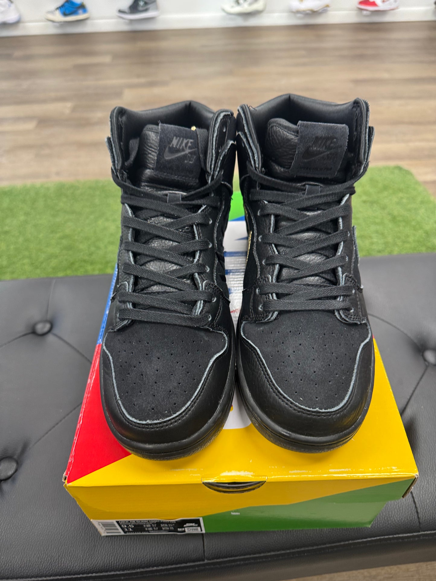 Nike SB Dunk High FAUST Black Gold- Mens (U9.5)