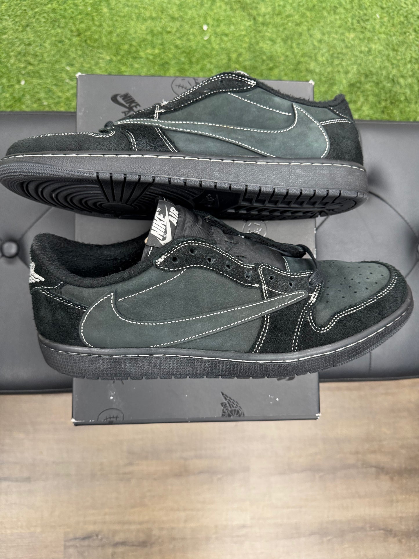 Jordan 1 Retro Low OG SP Travis Scott Black Phantom- Mens (U13)