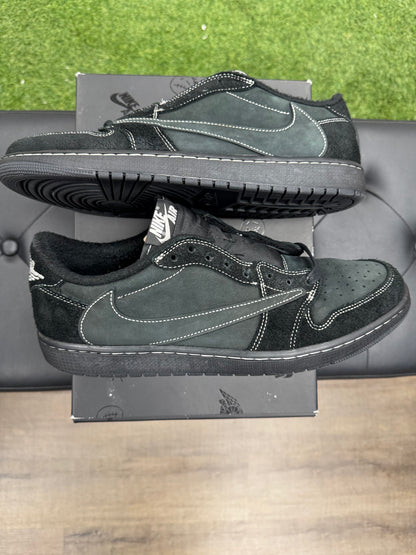 Jordan 1 Retro Low OG SP Travis Scott Black Phantom- Mens (U13)