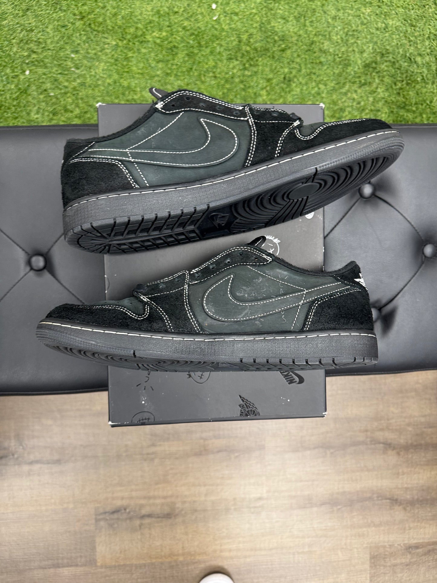 Jordan 1 Retro Low OG SP Travis Scott Black Phantom- Mens (U13)