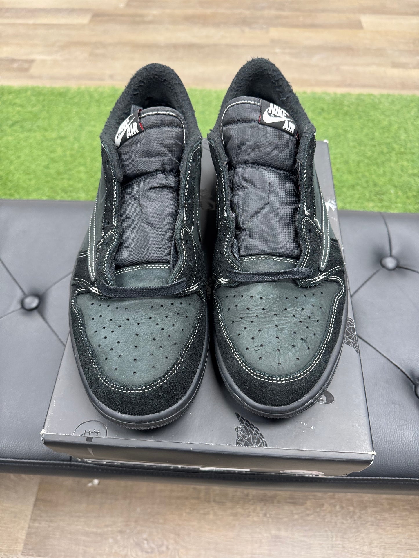 Jordan 1 Retro Low OG SP Travis Scott Black Phantom- Mens (U13)