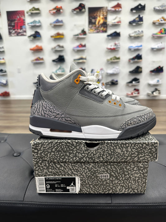 Jordan 3 Retro Cool Grey (2021) -Size 9 (U)