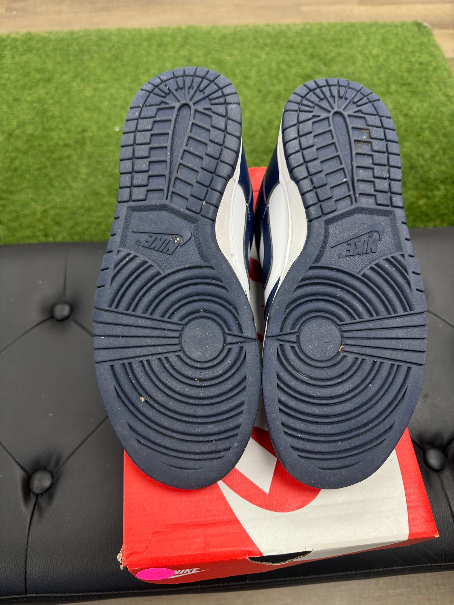 Nike Dunk Low White Midnight Navy - Mens (U9)