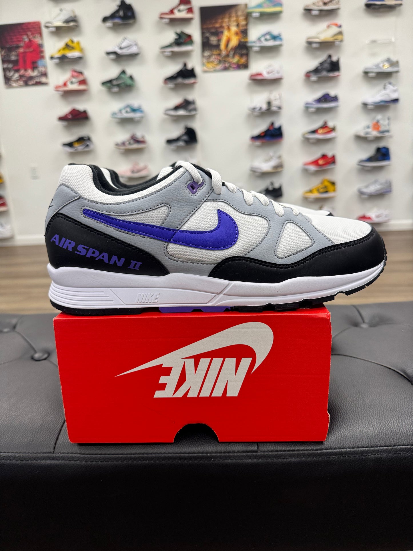 Nike Air Span 2 Wolf Grey Hyper Grape - Mens