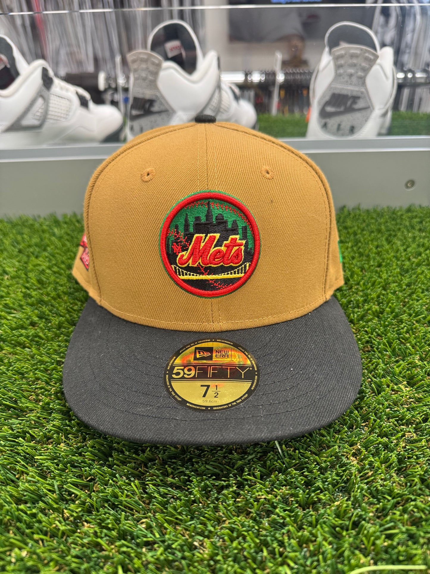 New York Mets wheat/black shea stadium red UV Public Enemy Inspired 7 1/2