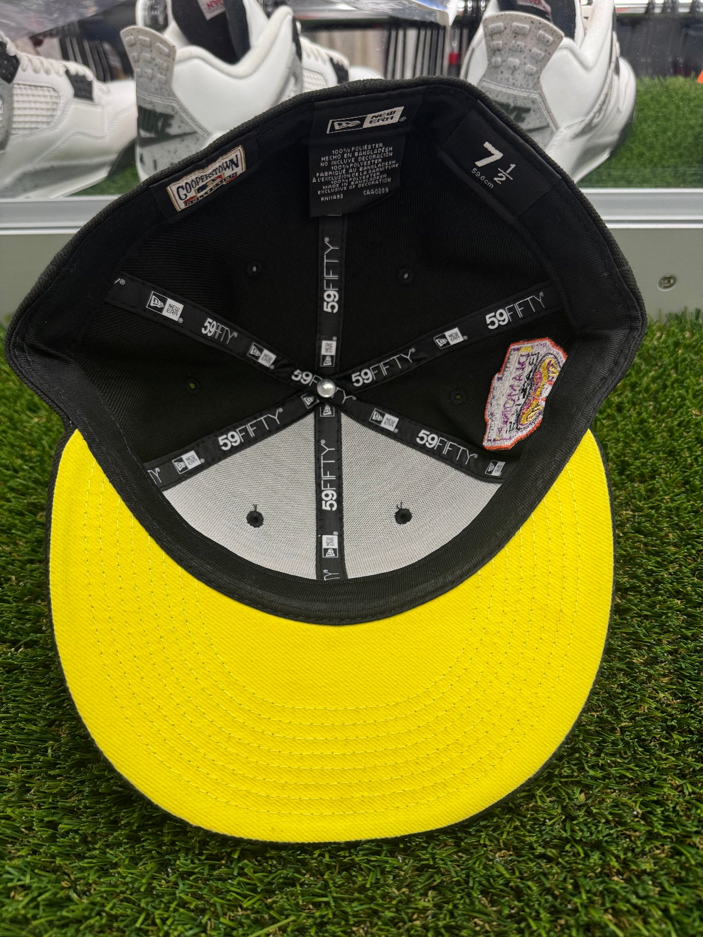 Arizona Diamondbacks Black Fitted Hat Yellow UV 1998 Snake SidePatch (7 1/2)