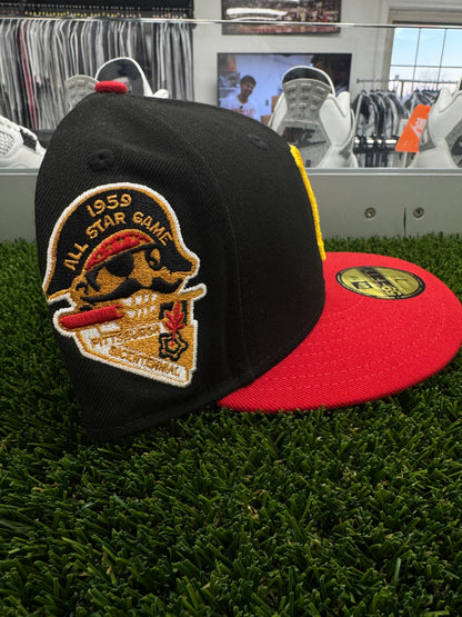 New Era Pittsburgh Pirates All Star Game 1959 59Fifty Fitted Hat Black - Size 7 1/2