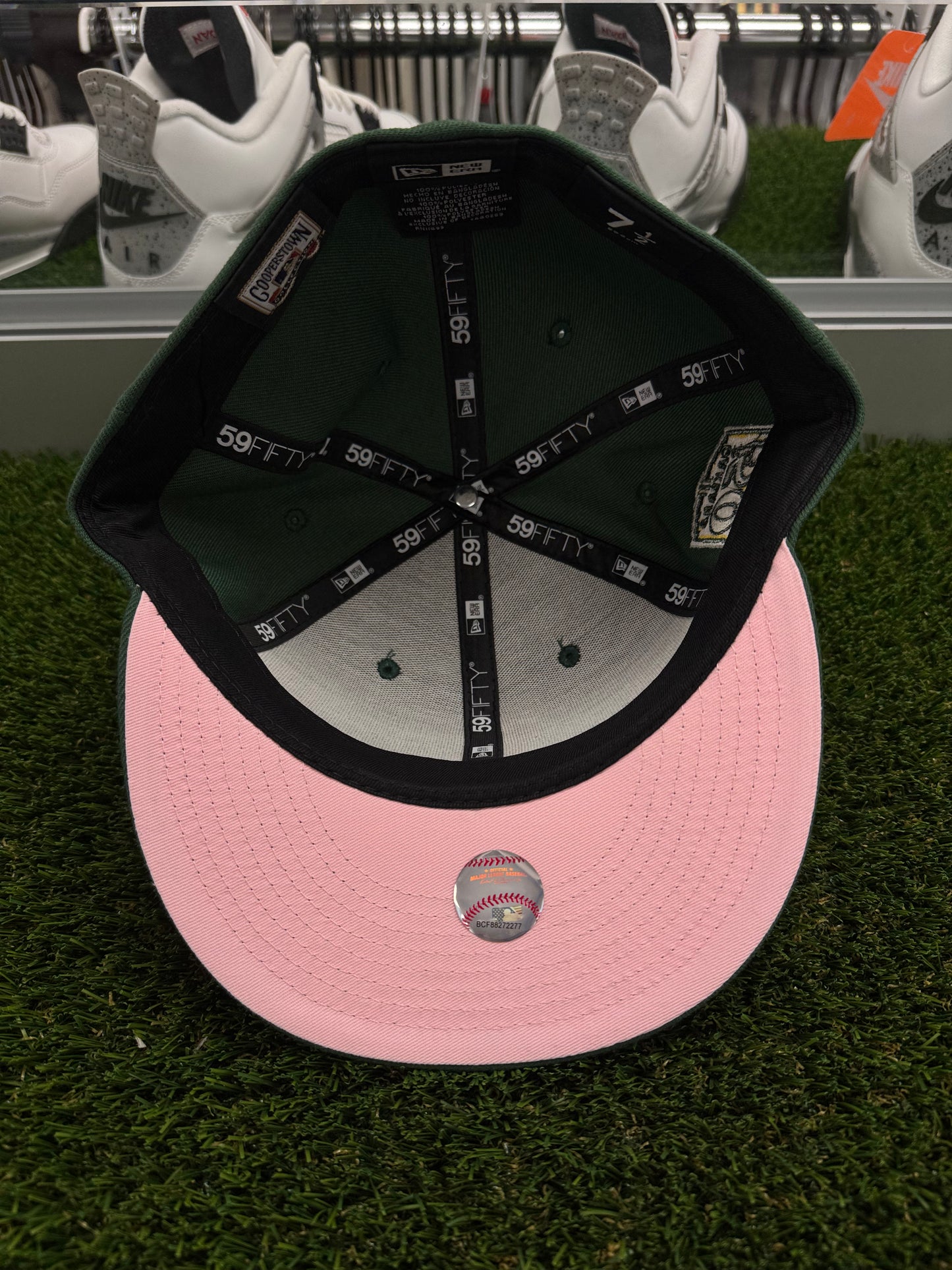 New Era Oakland Athletics 59FIFTY Fitted Hat Cap 50th Season Side Patch - Size 7 1/2 (U)