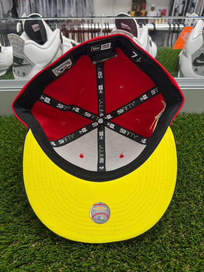 Miami Marlins Red/Black 2017 All Star Game Volt Bottom Fitted Hat - Size 7 1/2