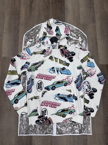 Billionaire Boys Club Speedways Hoodie White - Size Medium