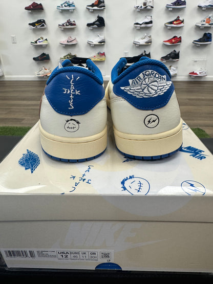 Jordan 1 Retro Low OG SP Fragment x Travis Scott Sail Military Blue - Size 12 (2)