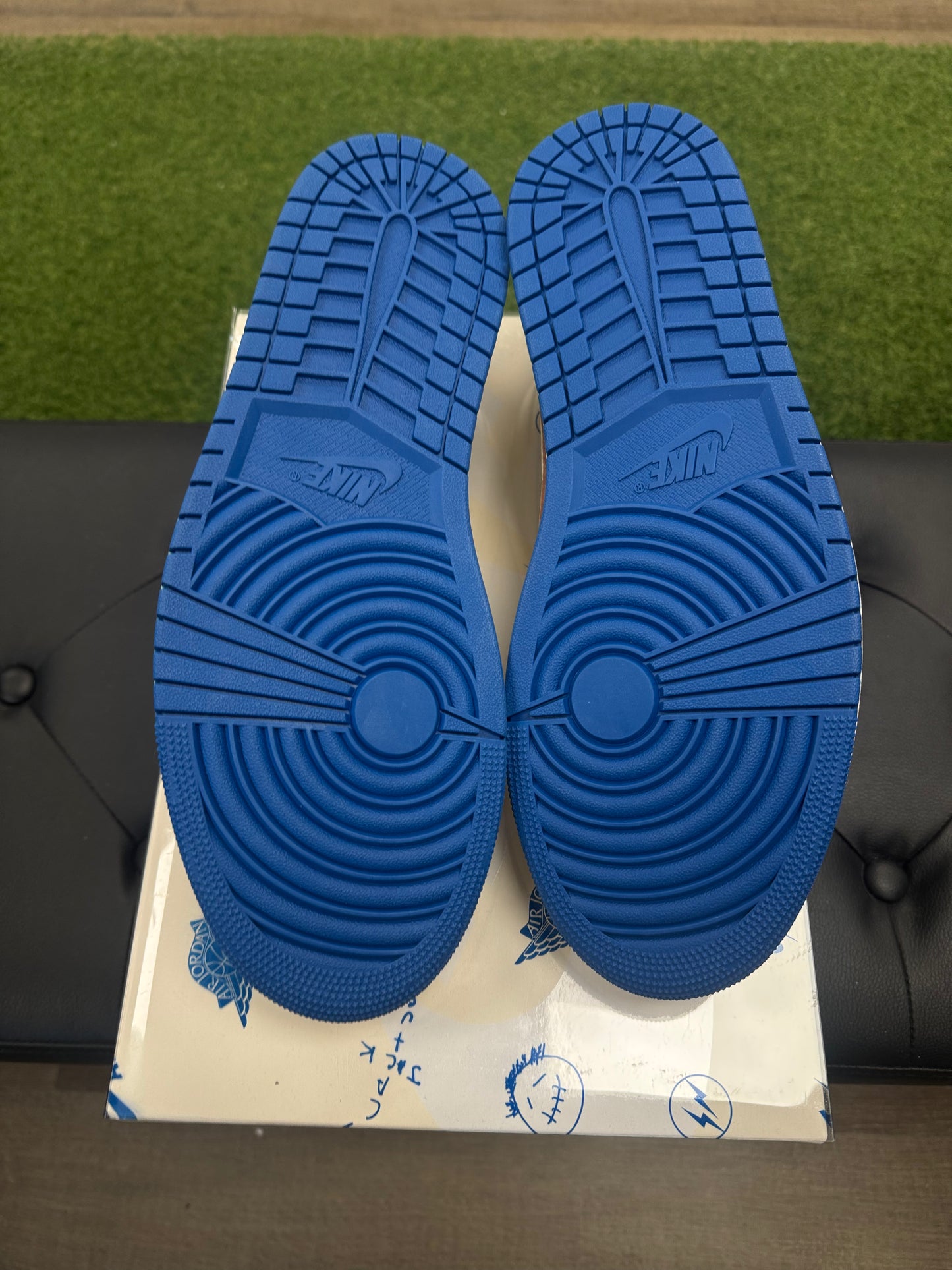 Jordan 1 Retro Low OG SP Fragment x Travis Scott Sail Military Blue - Size 12 (2)