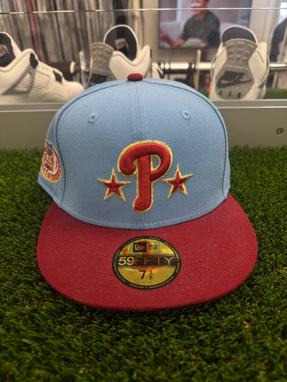 Phillies Fitted Blue 2004 Patch Fitted Hat - Size 7 3/8