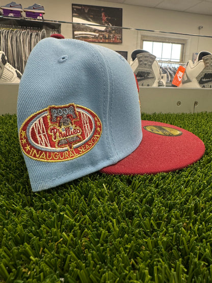 Phillies Fitted Blue 2004 Patch Fitted Hat - Size 7 3/8