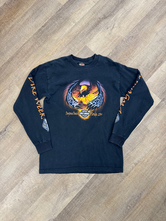 Vintage Harley Davidson Daytona Bike Week Long Sleeve T-Shirt - Size Large (U)