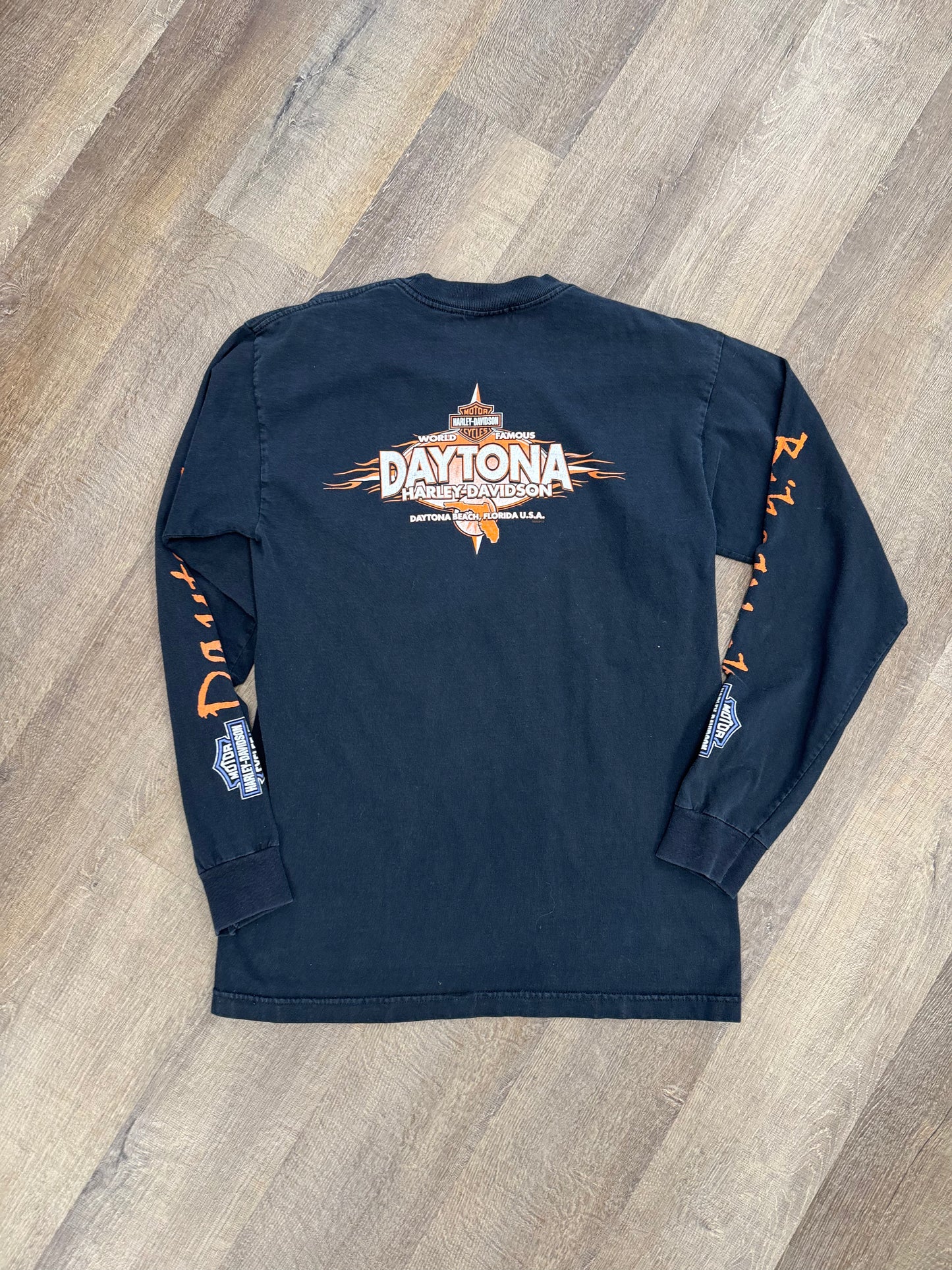 Vintage Harley Davidson Daytona Bike Week Long Sleeve T-Shirt - Size Large (U)