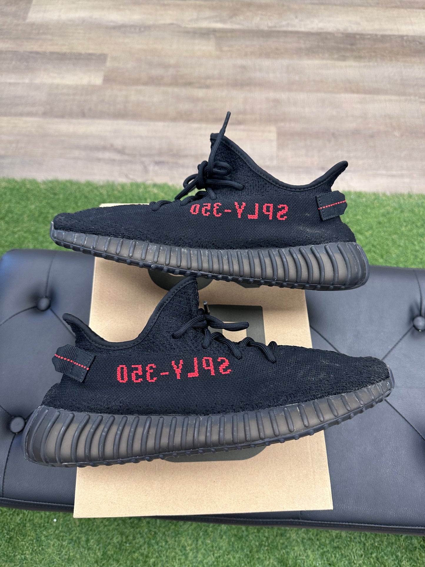 adidas Yeezy Boost 350 V2 Black Red - Size 12 (U)