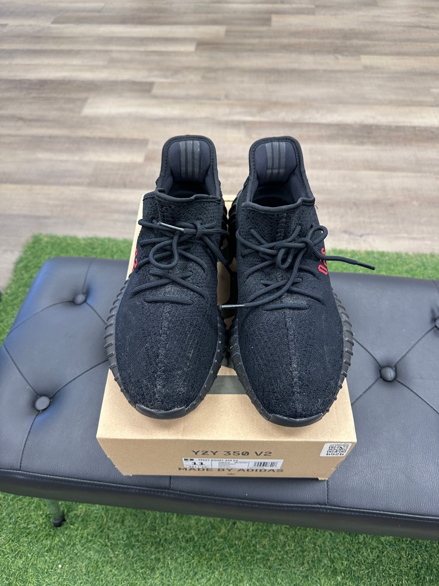 adidas Yeezy Boost 350 V2 Black Red - Size 12 (U)