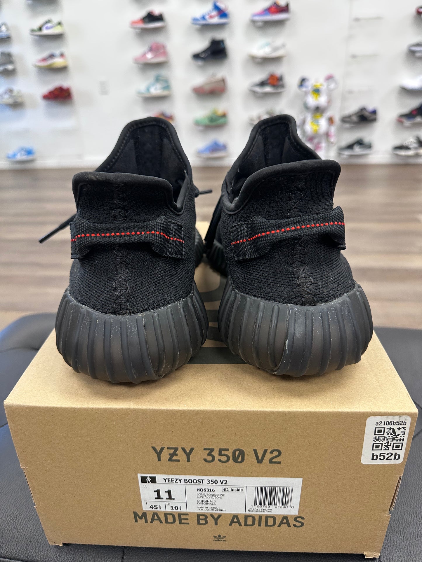 adidas Yeezy Boost 350 V2 Black Red - Size 12 (U)