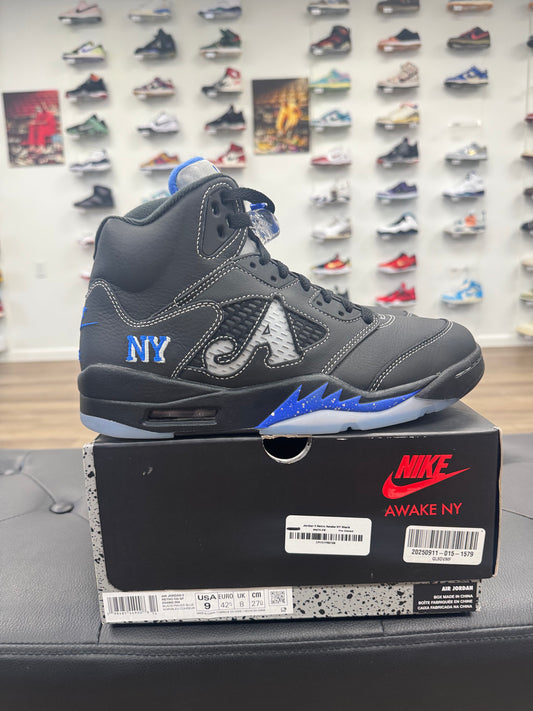 Jordan 5 Retro Awake NY Black - Size 9 (U)