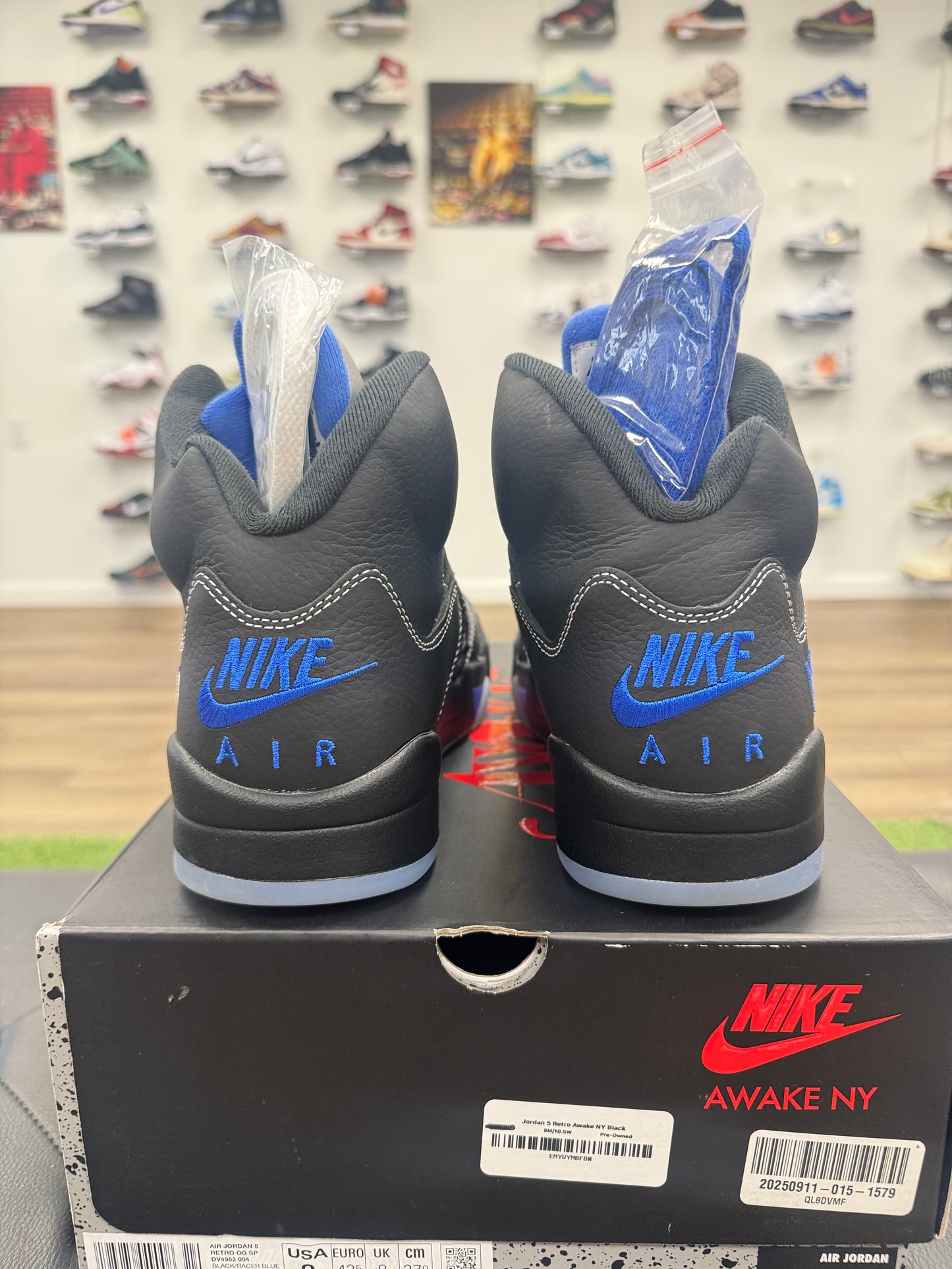 Jordan 5 Retro Awake NY Black - Size 9 (U)
