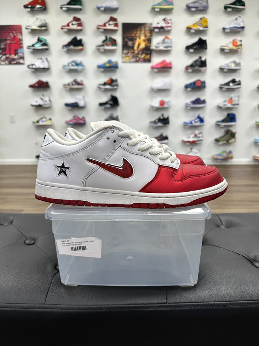 Nike SB Dunk Low Supreme Jewel Swoosh Red - Size 12 (U)