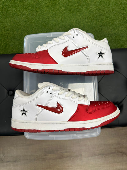 Nike SB Dunk Low Supreme Jewel Swoosh Red - Size 12 (U)