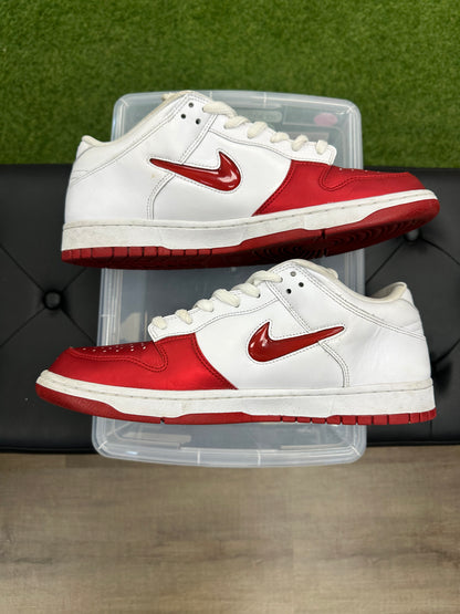 Nike SB Dunk Low Supreme Jewel Swoosh Red - Size 12 (U)