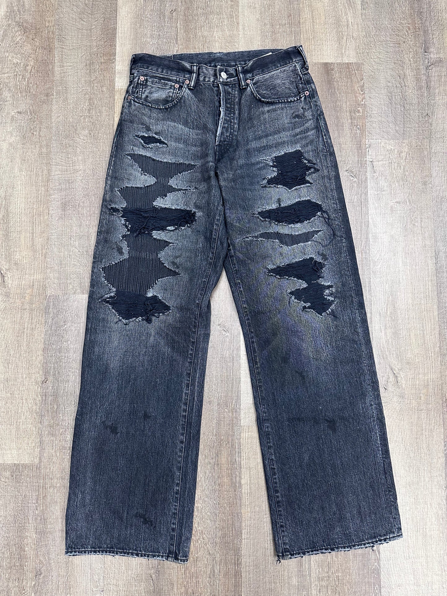 Hidden NY Thrashed Baggy Denim Jeans - Size 32 (U)