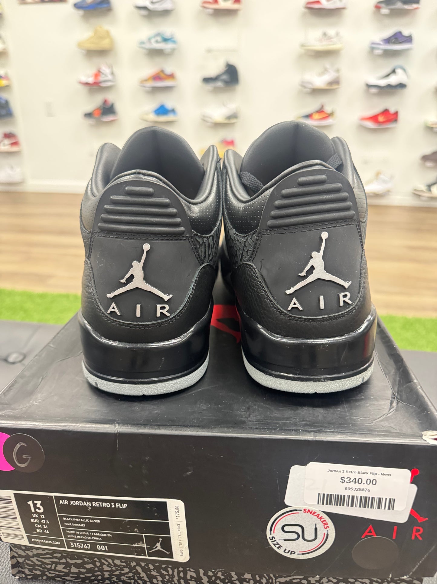 Jordan 3 Retro Black Flip - Size 13