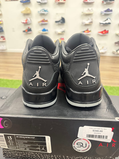 Jordan 3 Retro Black Flip - Size 13