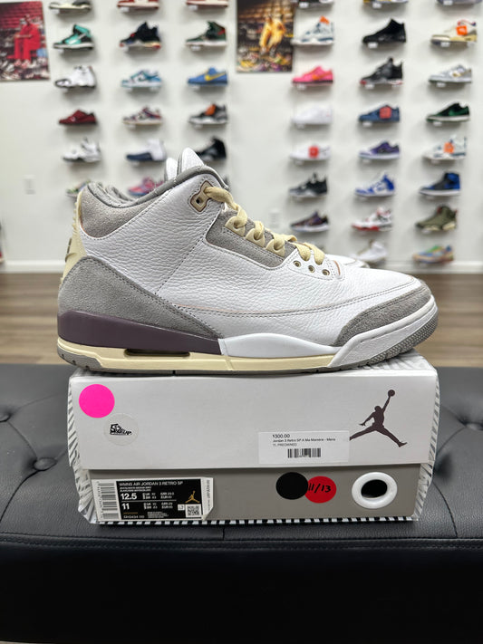 Jordan 3 Retro SP A Ma Maniére White - Size 11 (U)