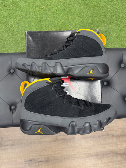 Jordan 9 Retro Dark Charcoal University Gold - Size 13 (U)