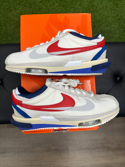 Nike Zoom Cortez SP sacai White University Red Blue - Size 11 (U)