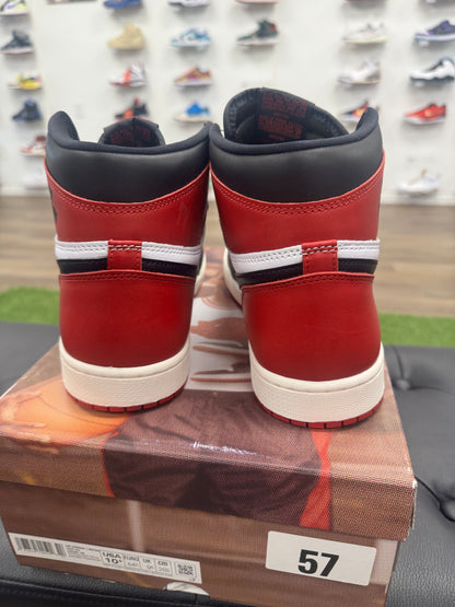 Jordan 1 Retro High OG Black Toe Reimagined - Size 10.5 (U)