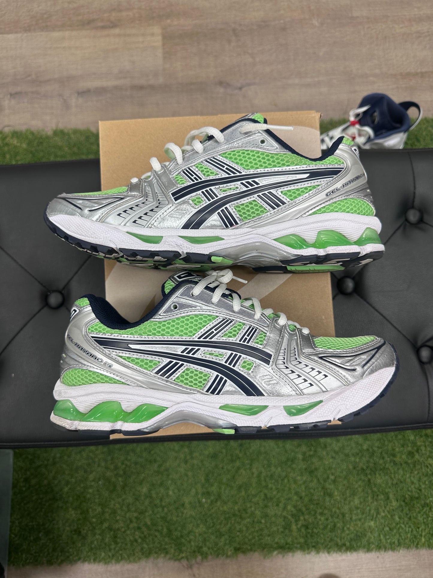 ASICS Gel-Kayano 14 Bright Lime Midnight - Size 9M (U)