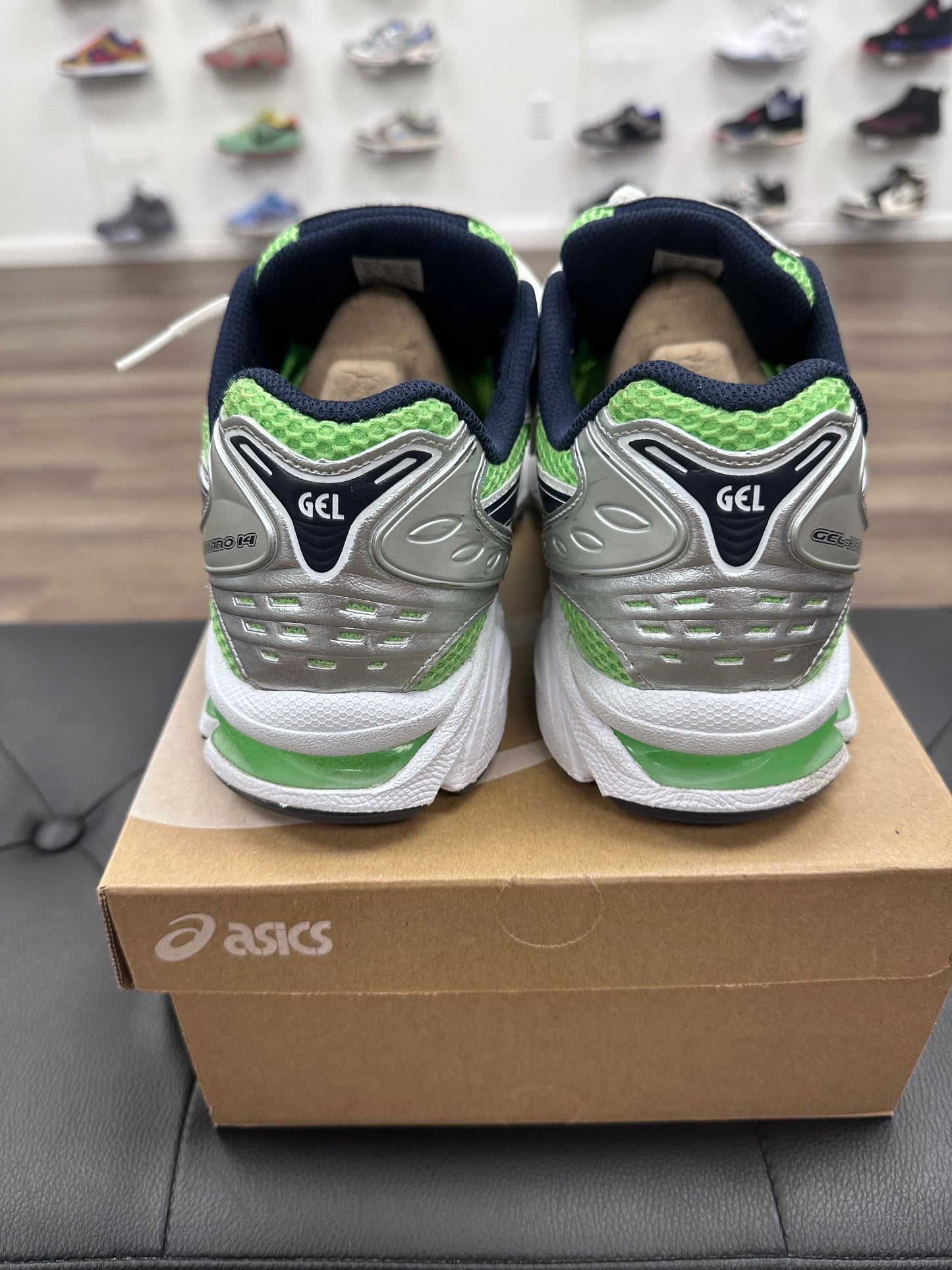 ASICS Gel-Kayano 14 Bright Lime Midnight - Size 9M (U)
