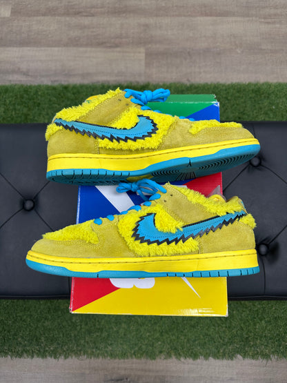 Nike SB Dunk Low Grateful Dead Bears Opti Yellow - Size 10.5 (U)