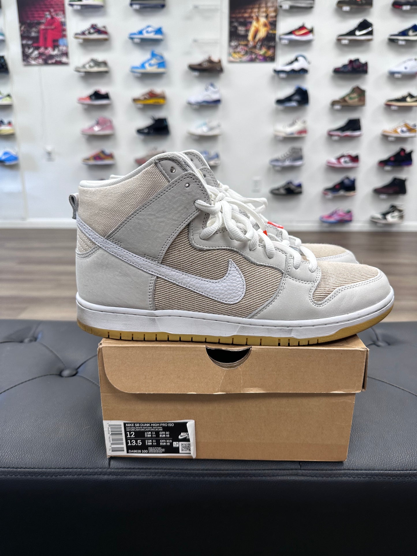 Nike SB Dunk High Pro ISO Orange Label Unbleached Natural - Size 12 (U)
