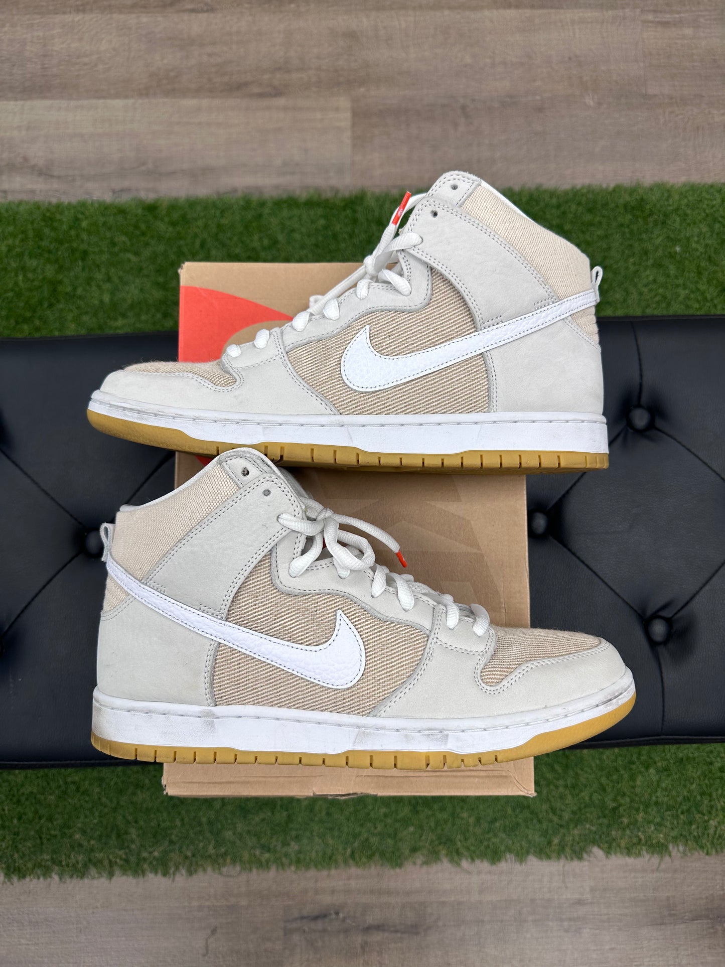 Nike SB Dunk High Pro ISO Orange Label Unbleached Natural - Size 12 (U)