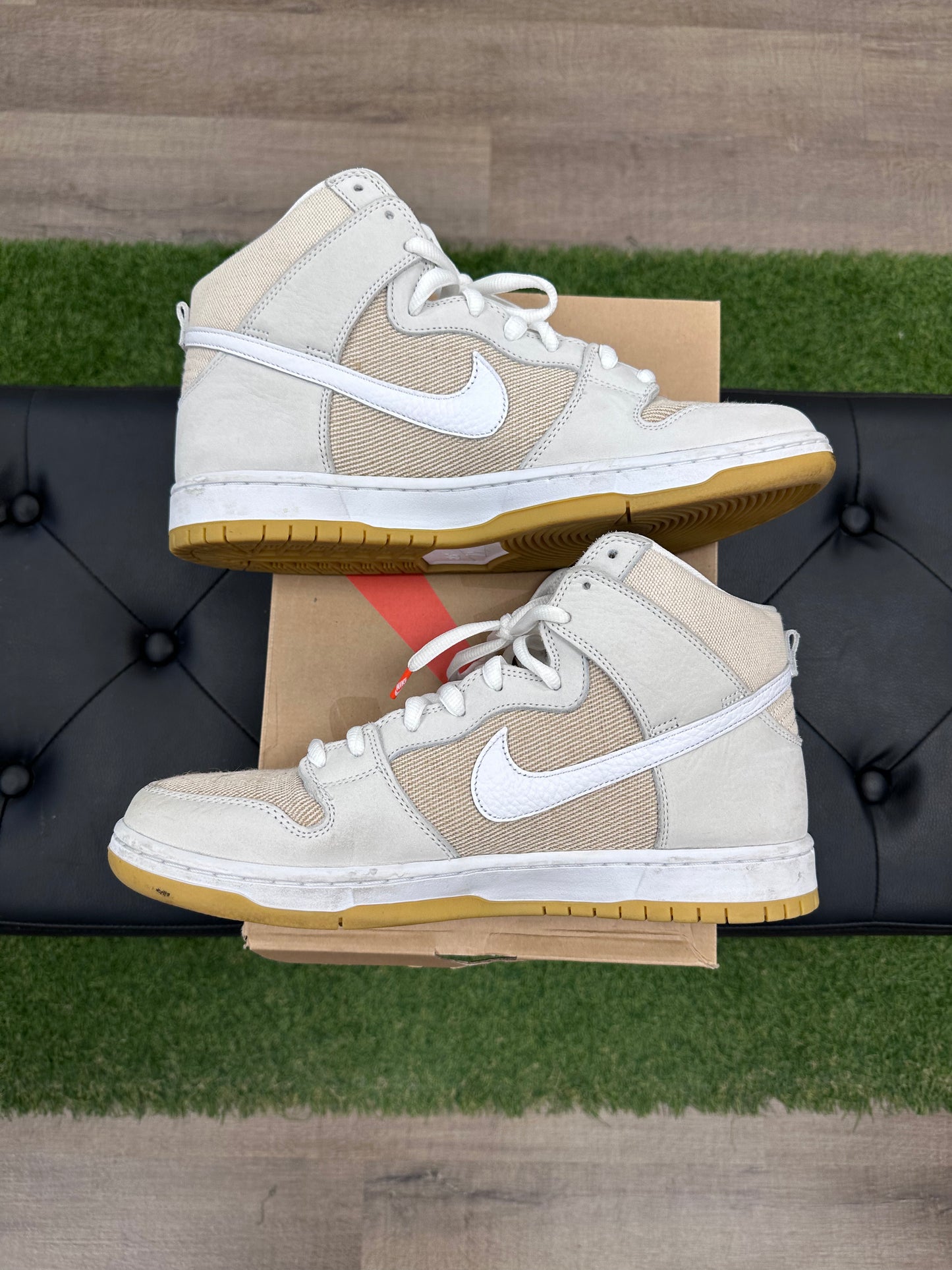 Nike SB Dunk High Pro ISO Orange Label Unbleached Natural - Size 12 (U)