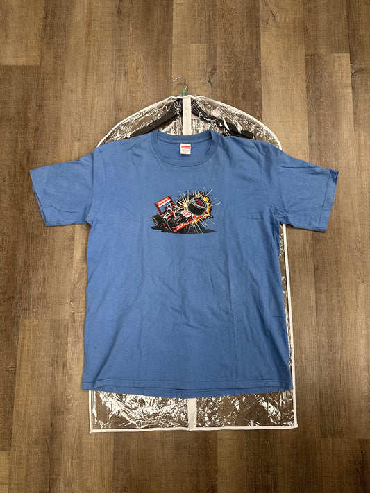 Supreme Crash Tee (FW21) Dusty Light Royal - Size XL (U)
