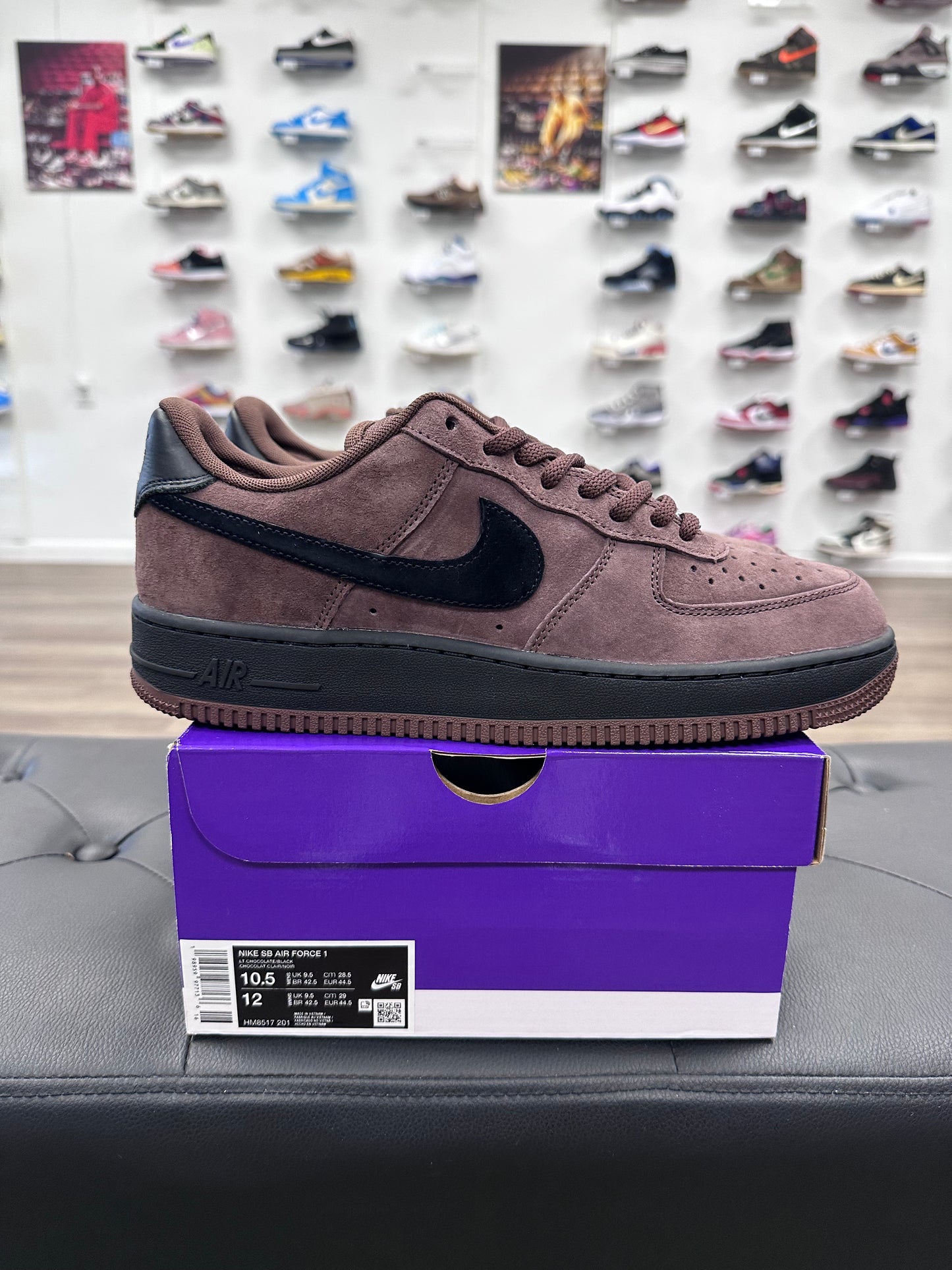 Nike SB Air Force 1 Low Light Chocolate Black - Size 10.5