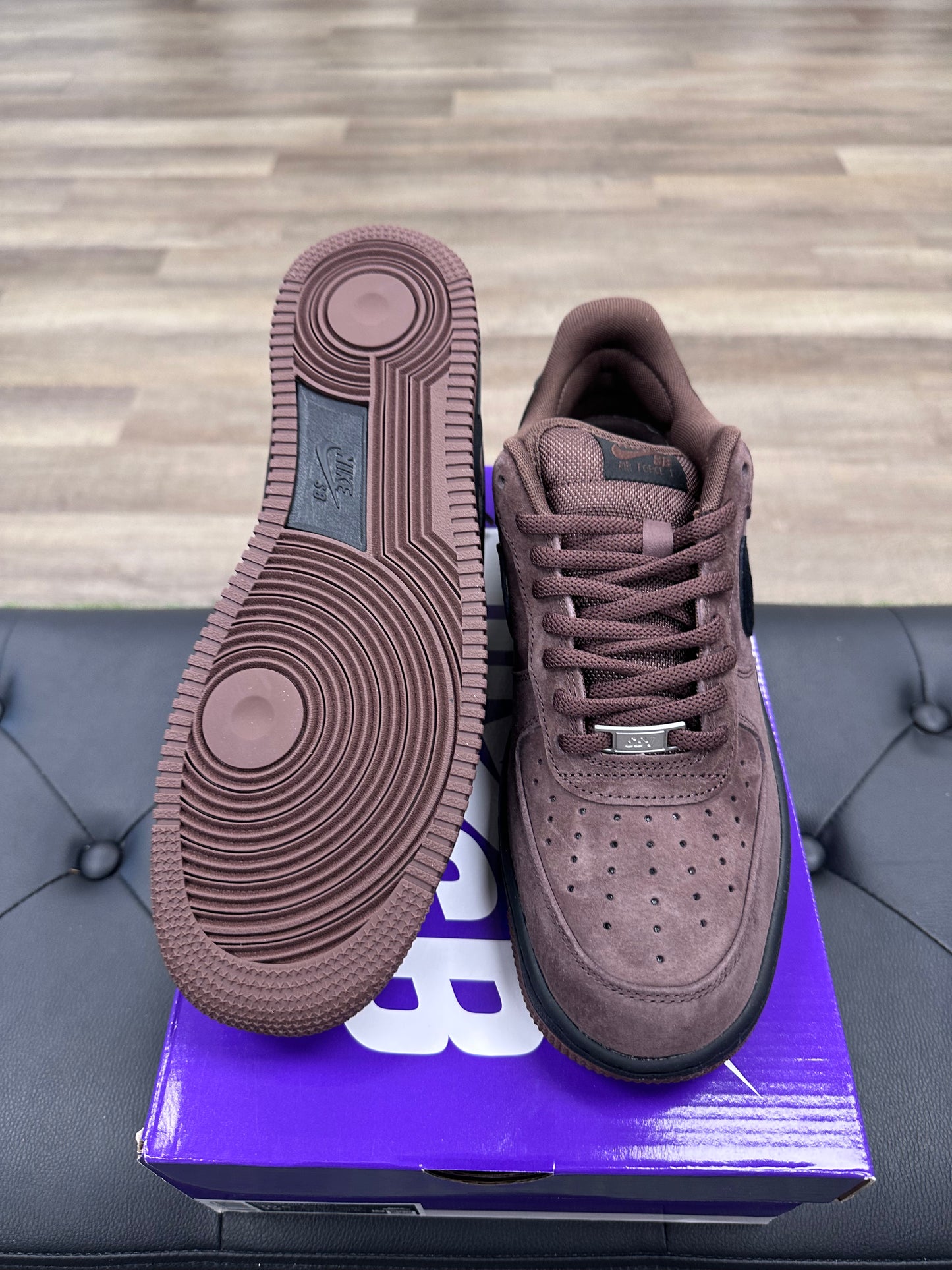 Nike SB Air Force 1 Low Light Chocolate Black - Size 10.5