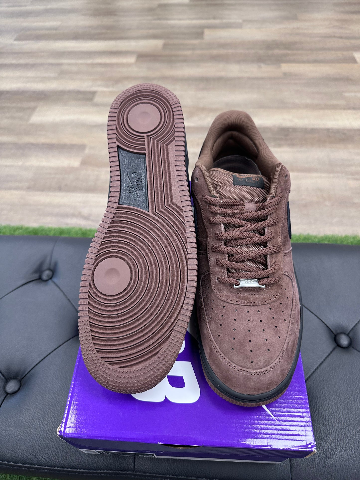 Nike SB Air Force 1 Low Light Chocolate Black - Size 14
