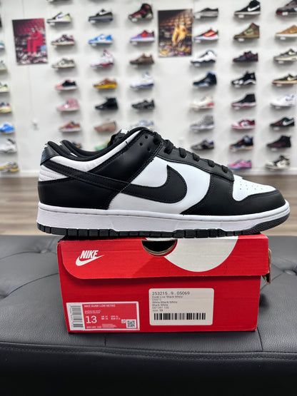 Nike Dunk Low Retro White Black Panda - Size 13