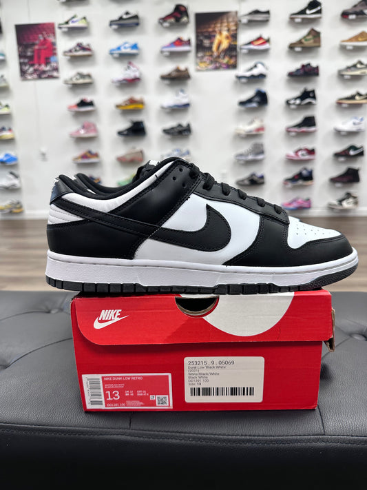Nike Dunk Low Retro White Black Panda - Size 13