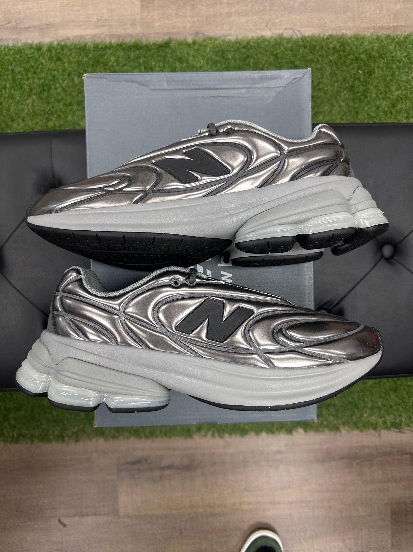 New Balance 5030 Metallic Silver Grey - Size 12